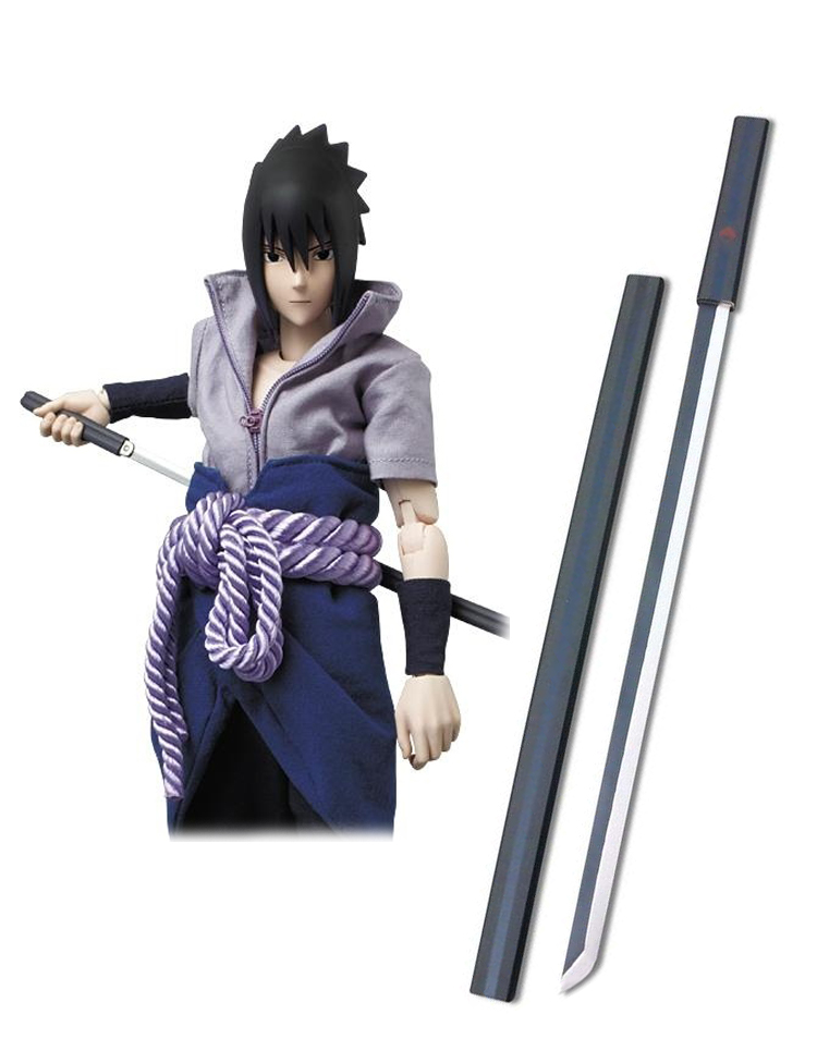 Naruto Uchiha Sasuke Black Kusanagi Cosplay Wooden Weapons